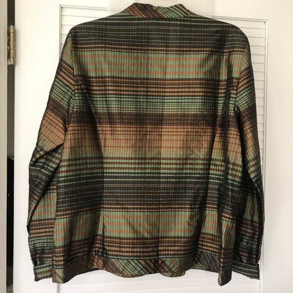COLDWATER CREEK Plaid Silk Blouse EUC! - Picture 2 of 7